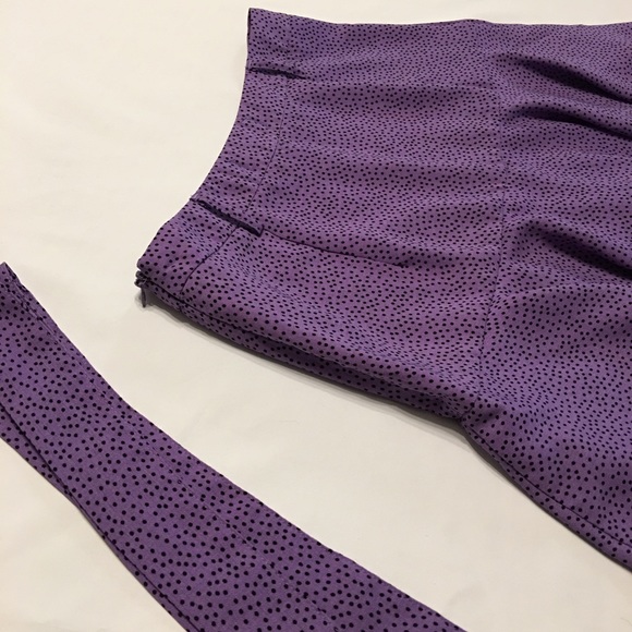 Love For Humanity Couture Purple Ruffle Skort with Black Polka Dots Small - Picture 8 of 8